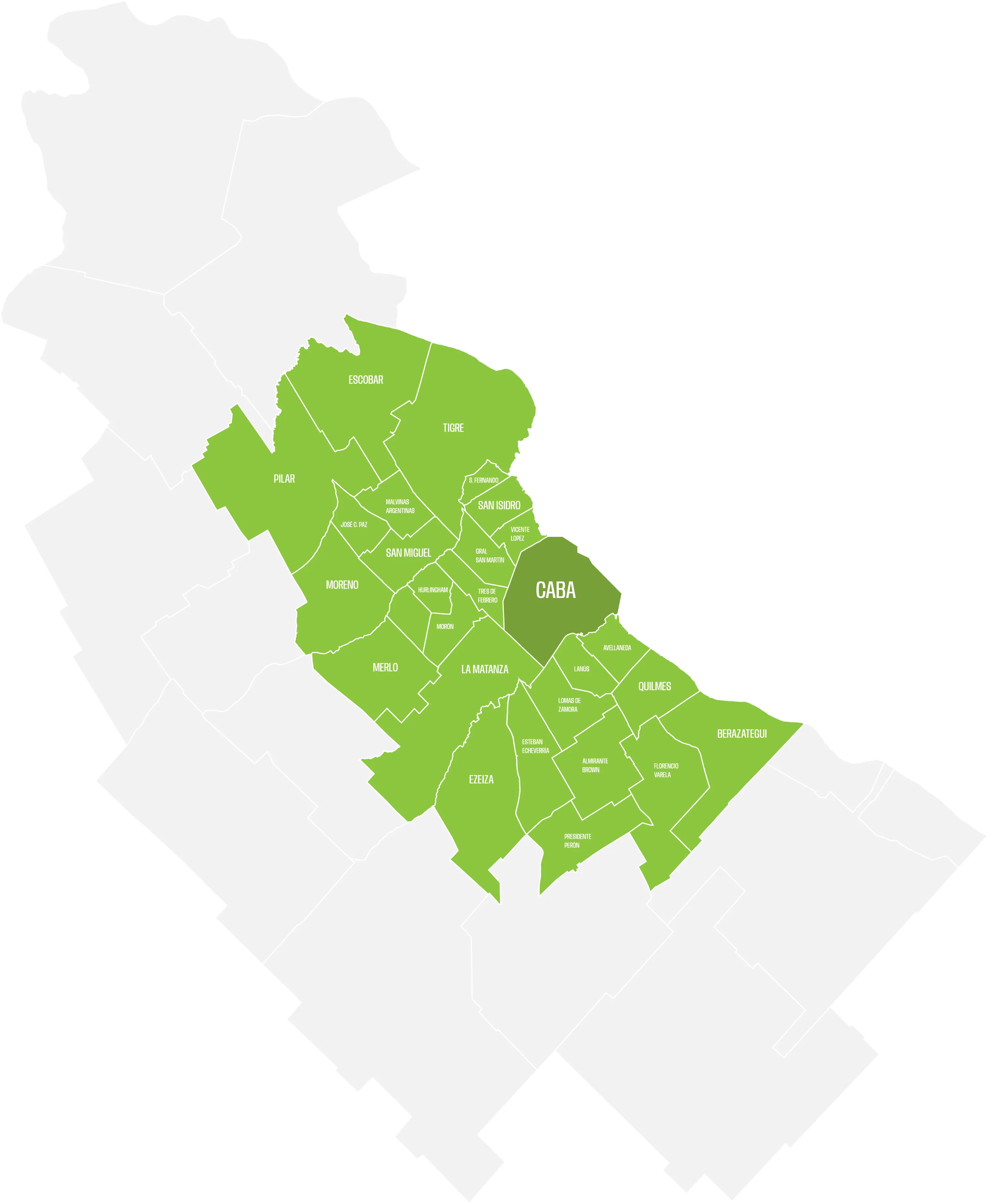 Mapa de Zonas de Entrega